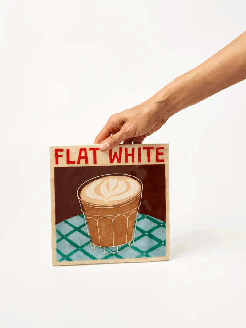 BARISTA WALL ART FLAT WHITE - Image 3