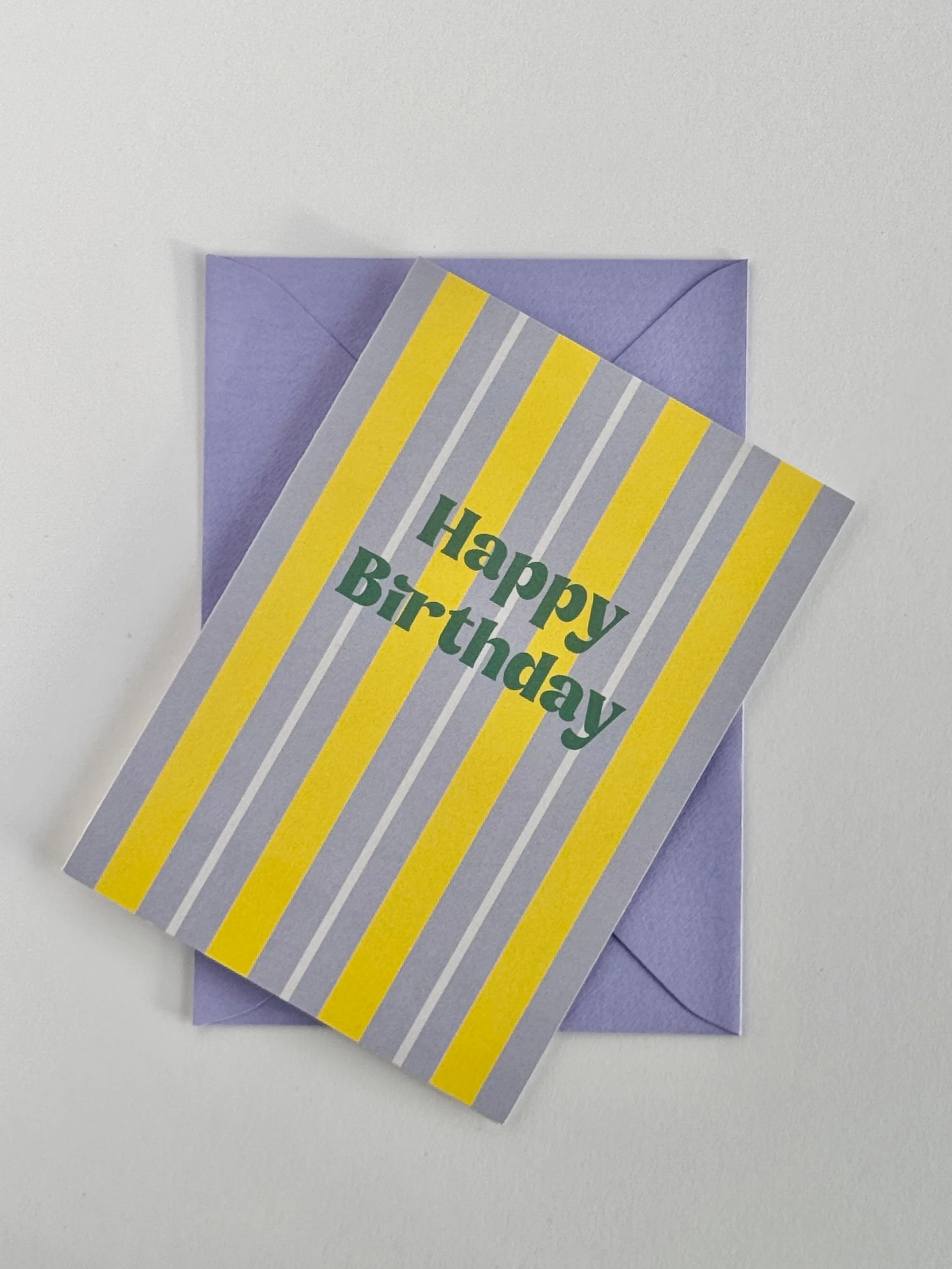 Happy Birthday Greeting Card - Stripes - Image 3