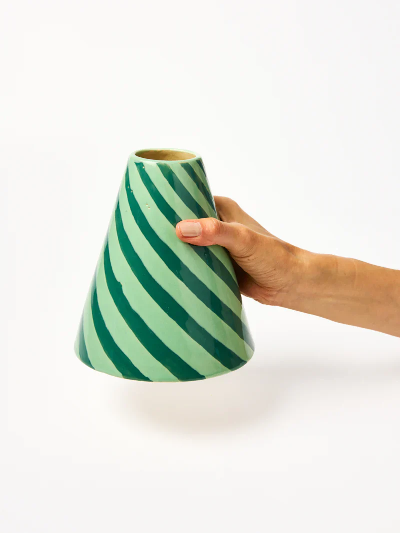JESTER VASE MINT SWIRL - Image 2