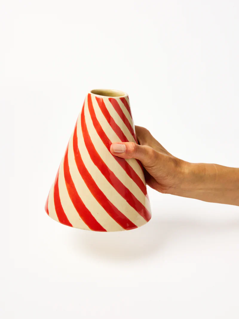 JESTER VASE RASPBERRY SWIRL - Image 3