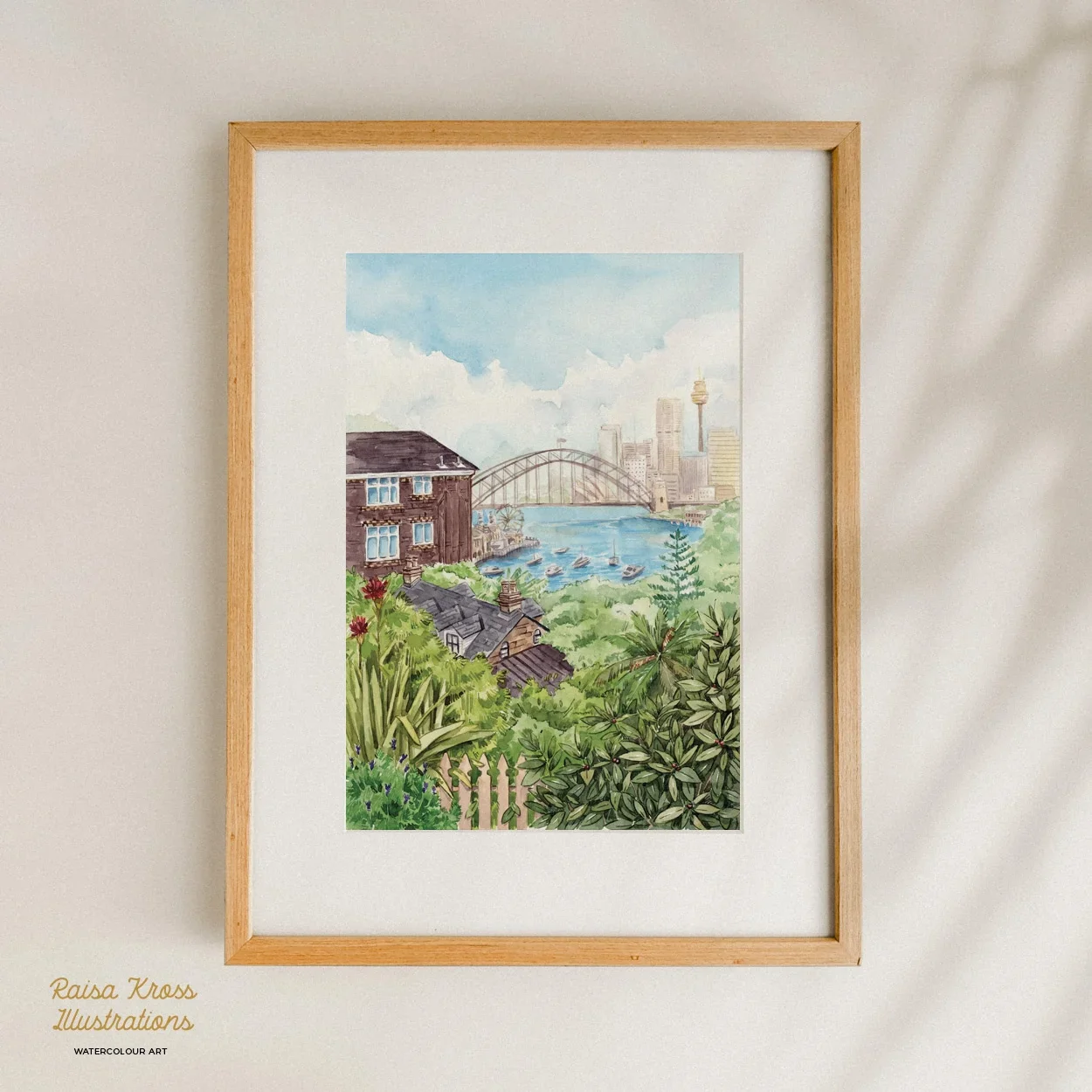 Lavender Bay View- A4 Fine Art Print - Secret Garden by Raisa Kross
