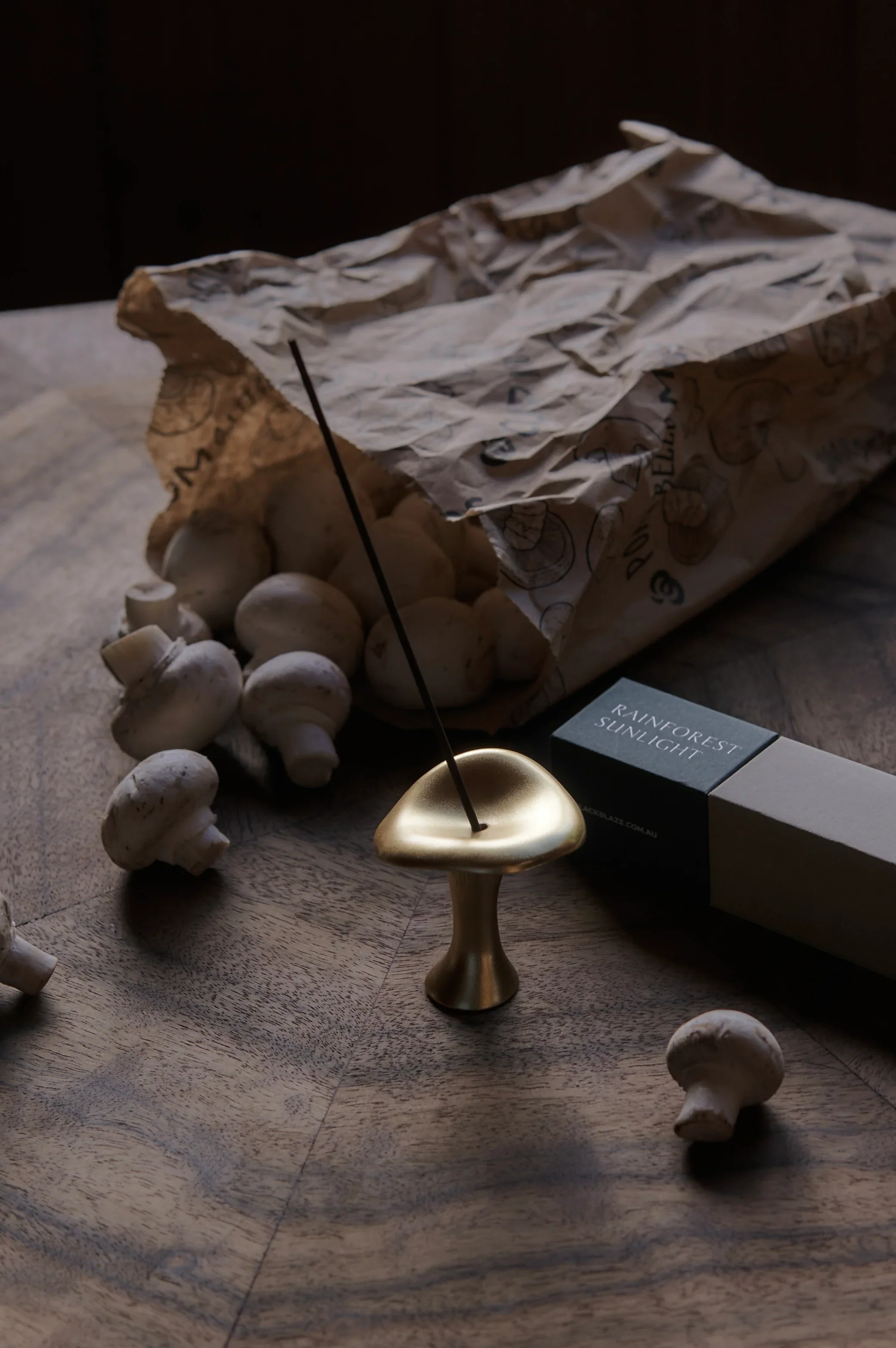 Mushroom Incense Burner - Gold - Image 3