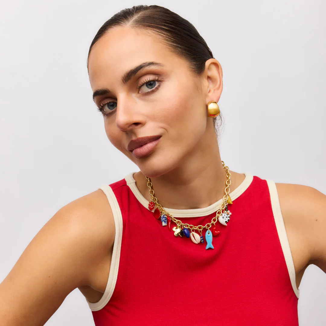 Positano Charm Necklace - Gold - Image 3