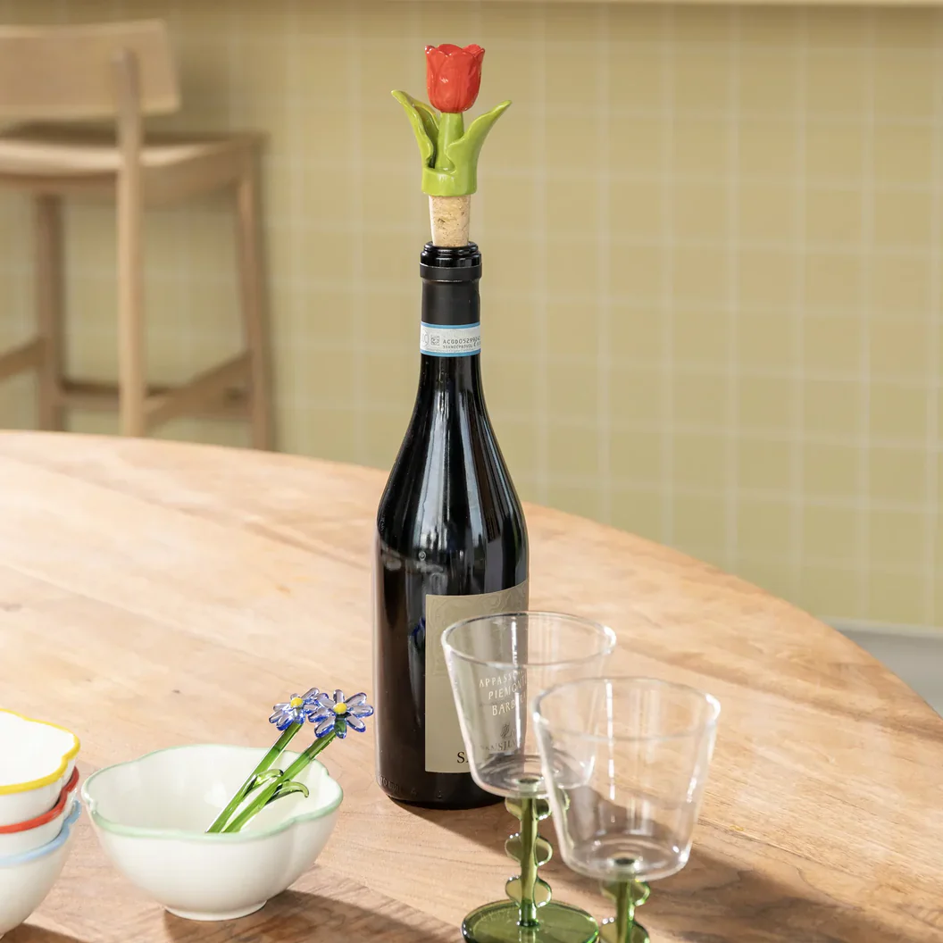 Red Tulip Bottle Stopper - Image 2