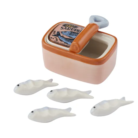 Sardine Ceramic Chopstick Set 5pc - Image 2